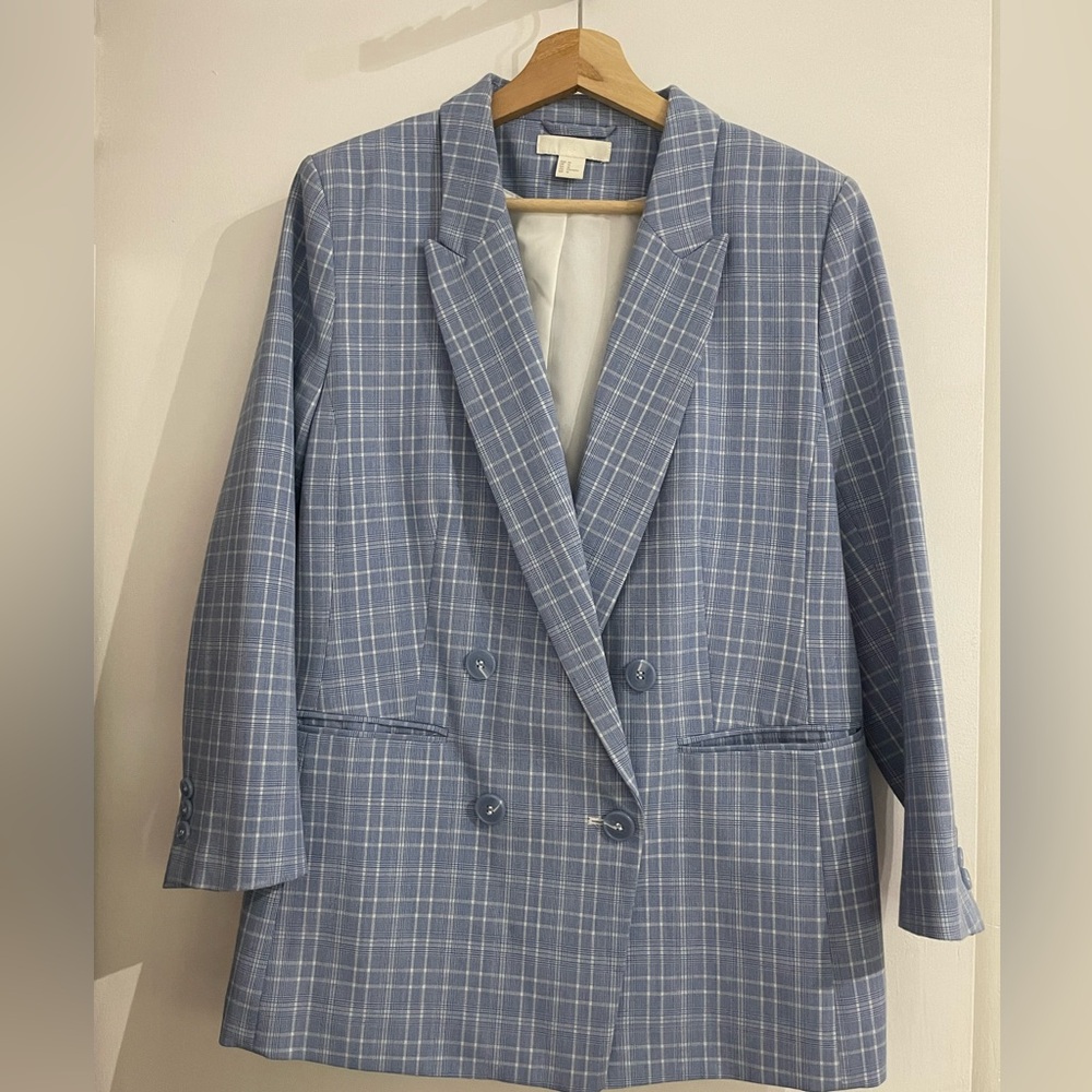 H&M double breasted loose fit blazer